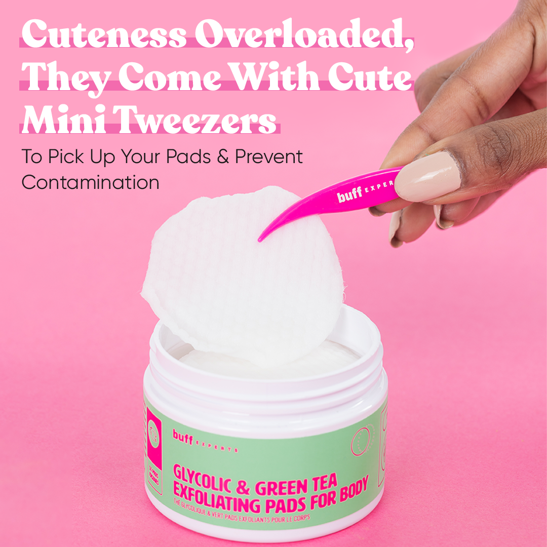 Buff Experts - 🇨🇦 - Glycolic & Green Tea Exfoliating Pads - Treats Ingrown Hairs