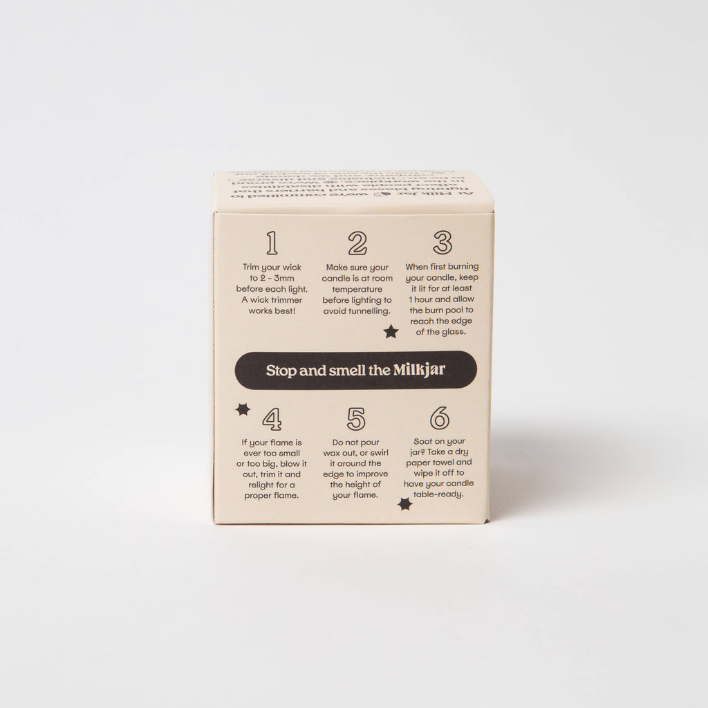 Milk Jar Candle Co. - Dandy - Mahogany, Firewood & Pine Coconut Soy 8oz Candle