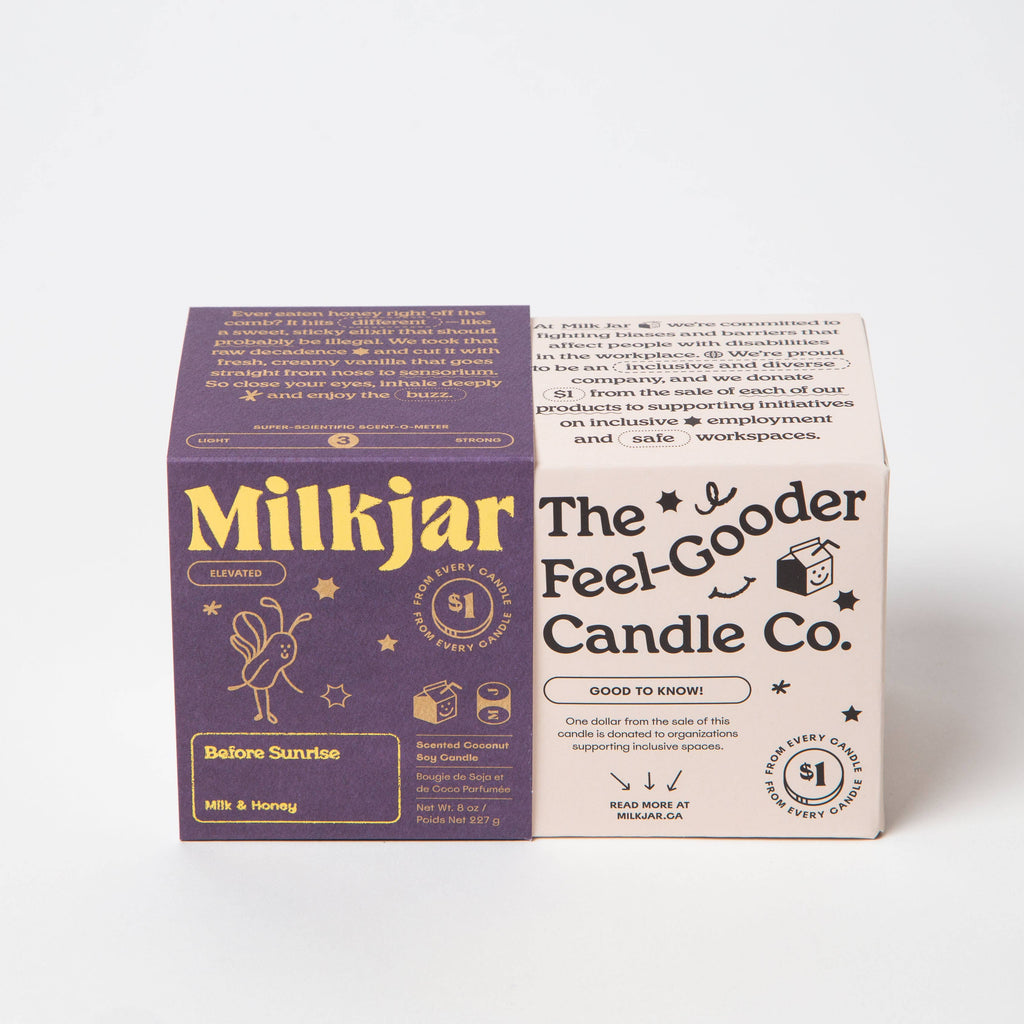 Milk Jar Candle Co. - Before Sunrise - Milk & Honey Coconut Soy 8oz Candle