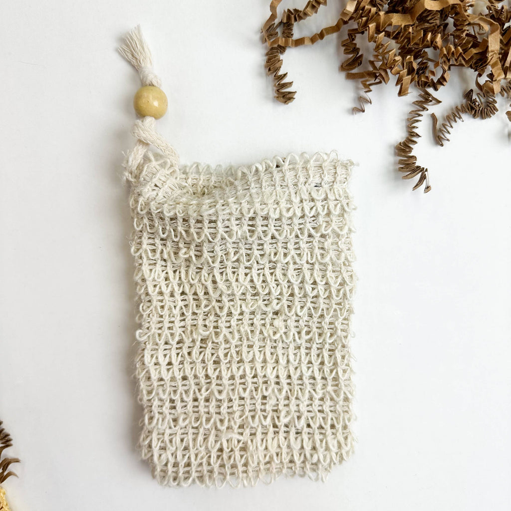 Smile Boutiques - Biodegradable Natural Sisal Soap Bags: Ivory Mesh