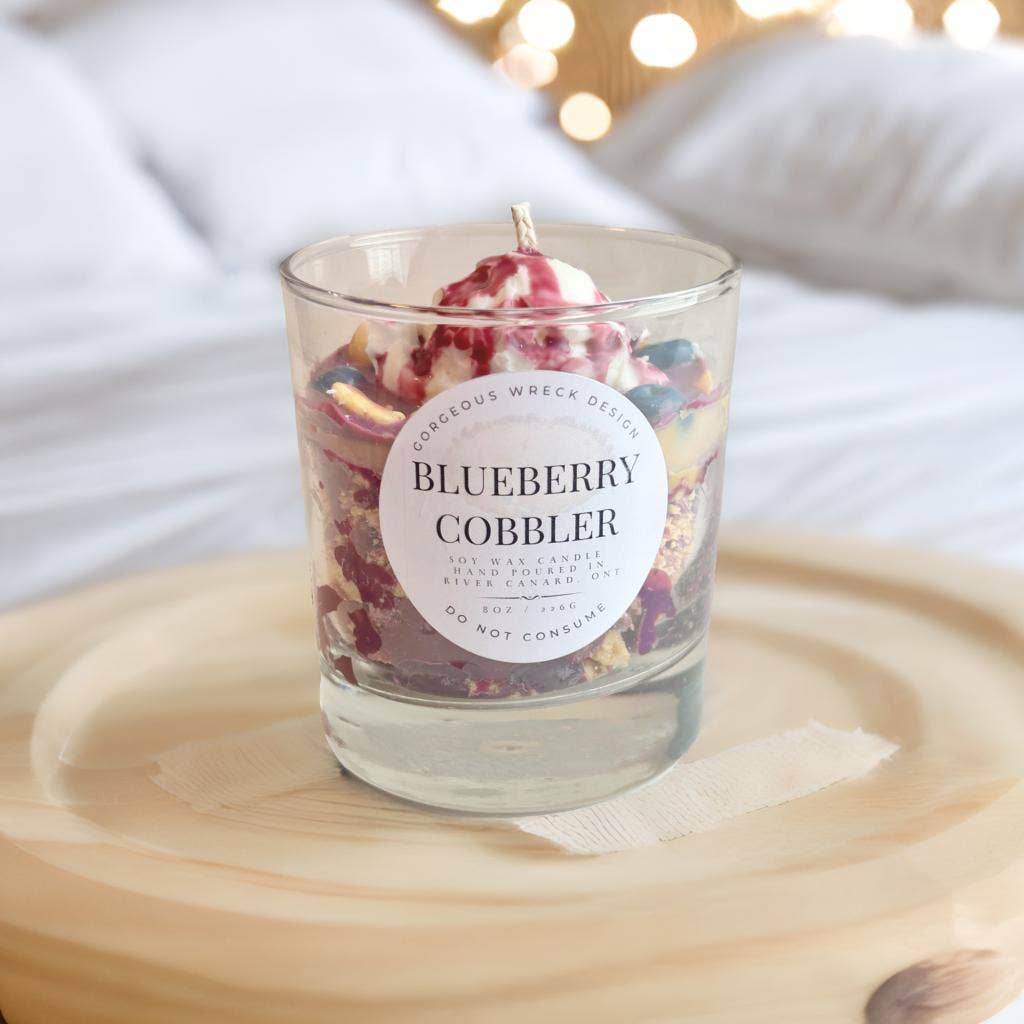 Gorgeous Wreck Design - Blueberry Cobbler Dessert Candle 
