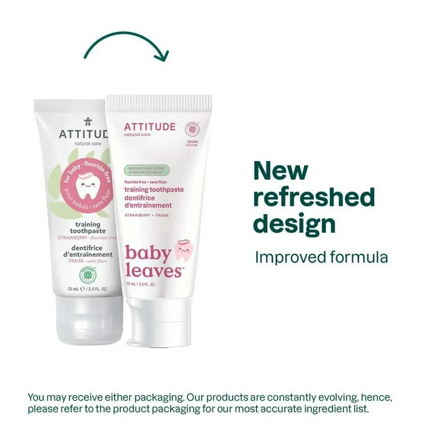 ATTITUDE Baby Leaves - Training Toothpaste (Fluoride Free) 75 mL