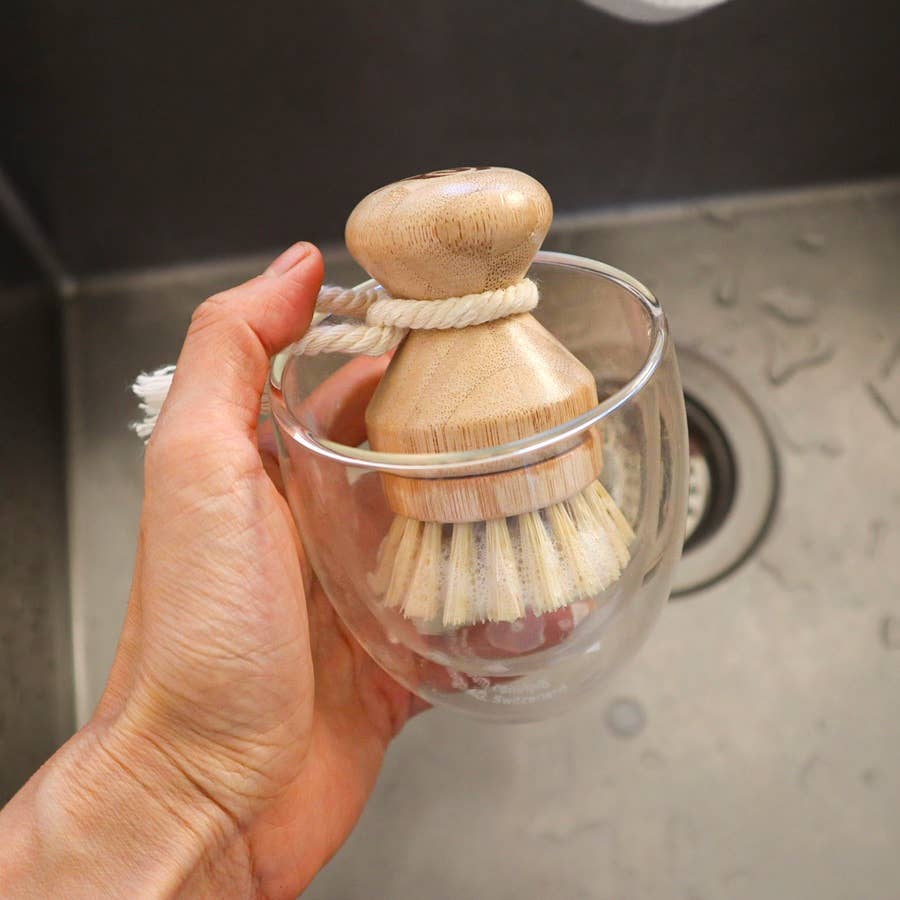 Plantish - Refillable Sisal Dish Hand Brush Refill (Brush Head Only): 3 Refills