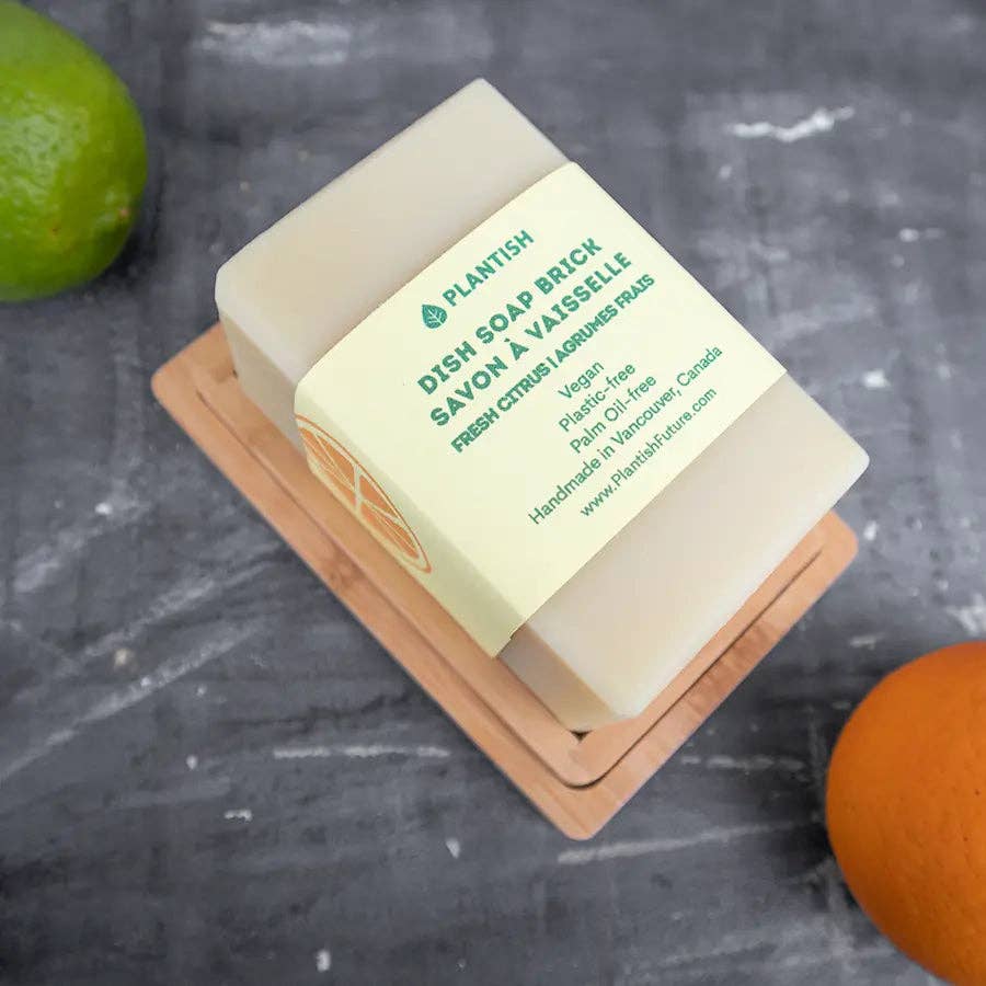 Plantish - Fresh Citrus - Solid Dish Soap Brick (13oz): Soap Brick