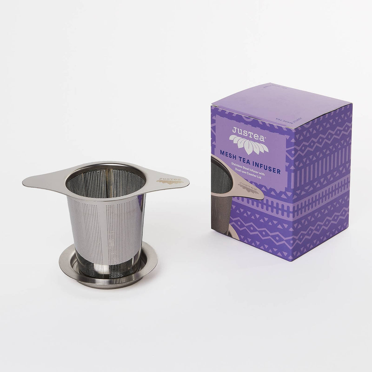 JusTea - Holiday Gift Box - Tea Tin, Zebra Ornament, Spoon, Infuser