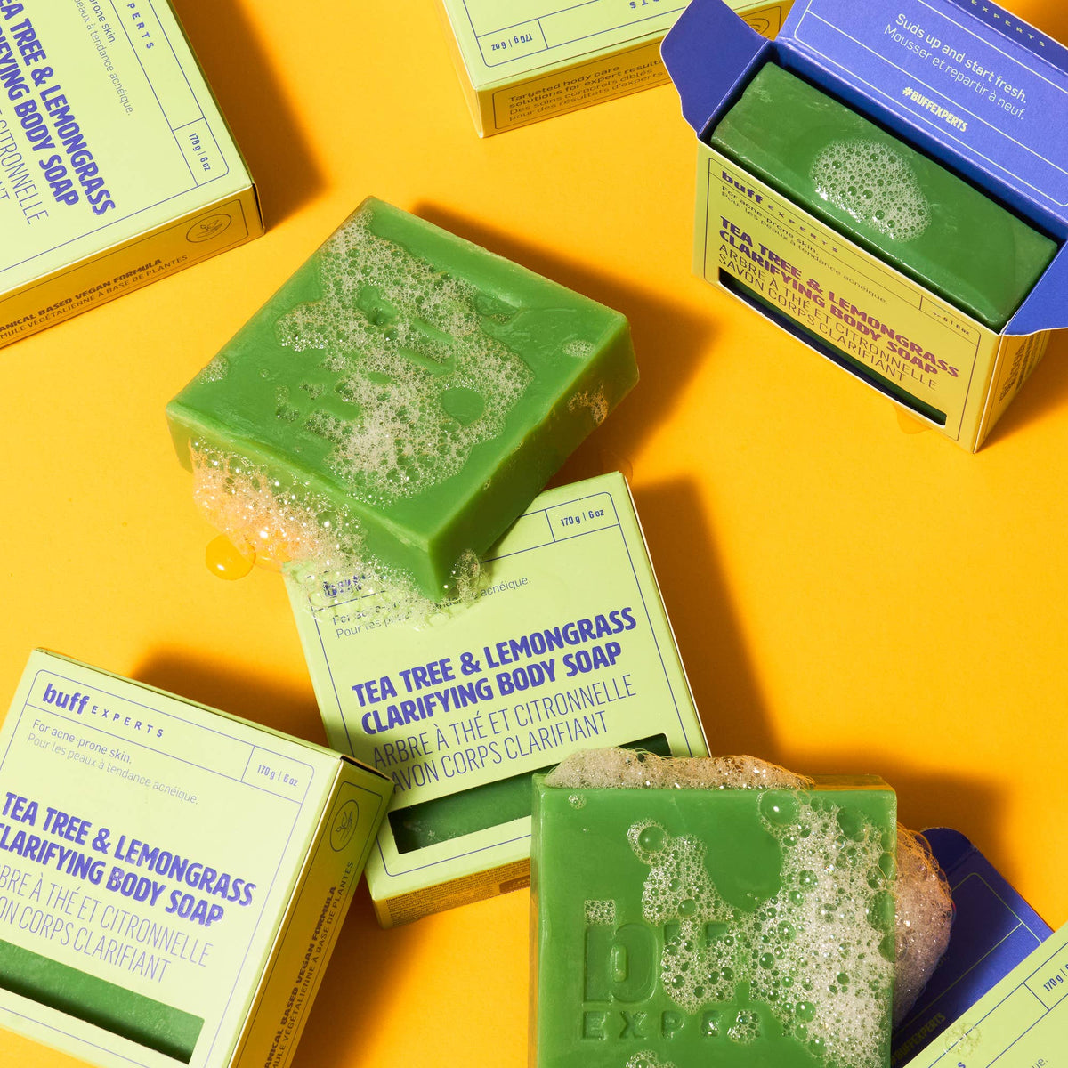 Buff Experts - 🇨🇦 - Tea Tree & Lemongrass Clarifying Body Soap- Treats Body Acne