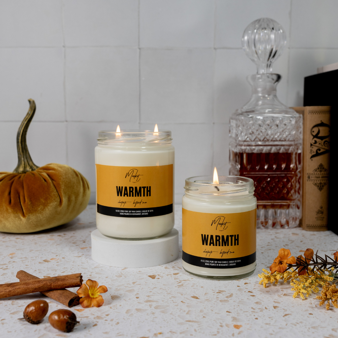 Market Candle Company - WARMTH SOY CANDLE: 8 oz Single Wick
