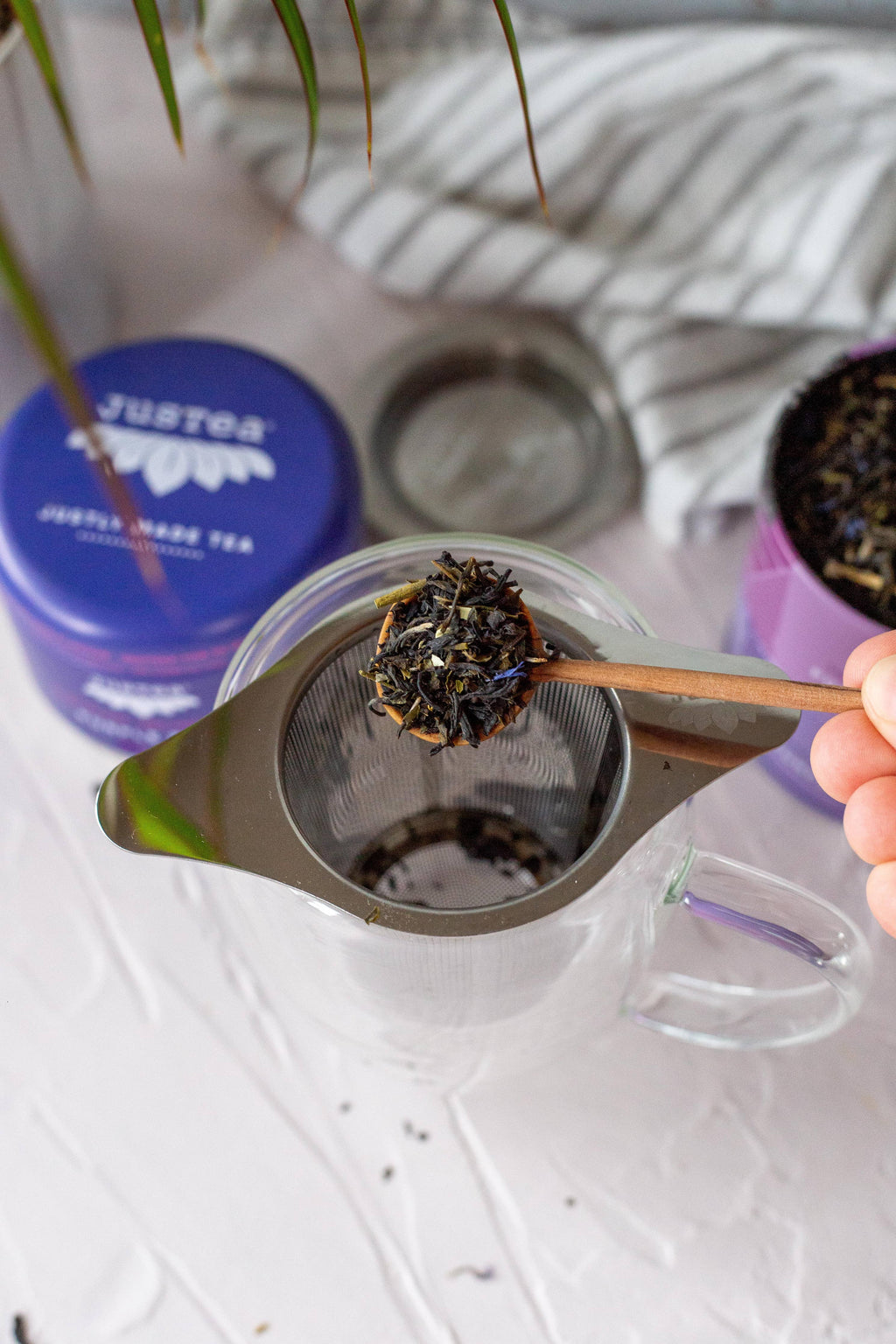 JusTea - Tea Infuser with Dual-use Coaster Lid - Tea Steeper Strainer