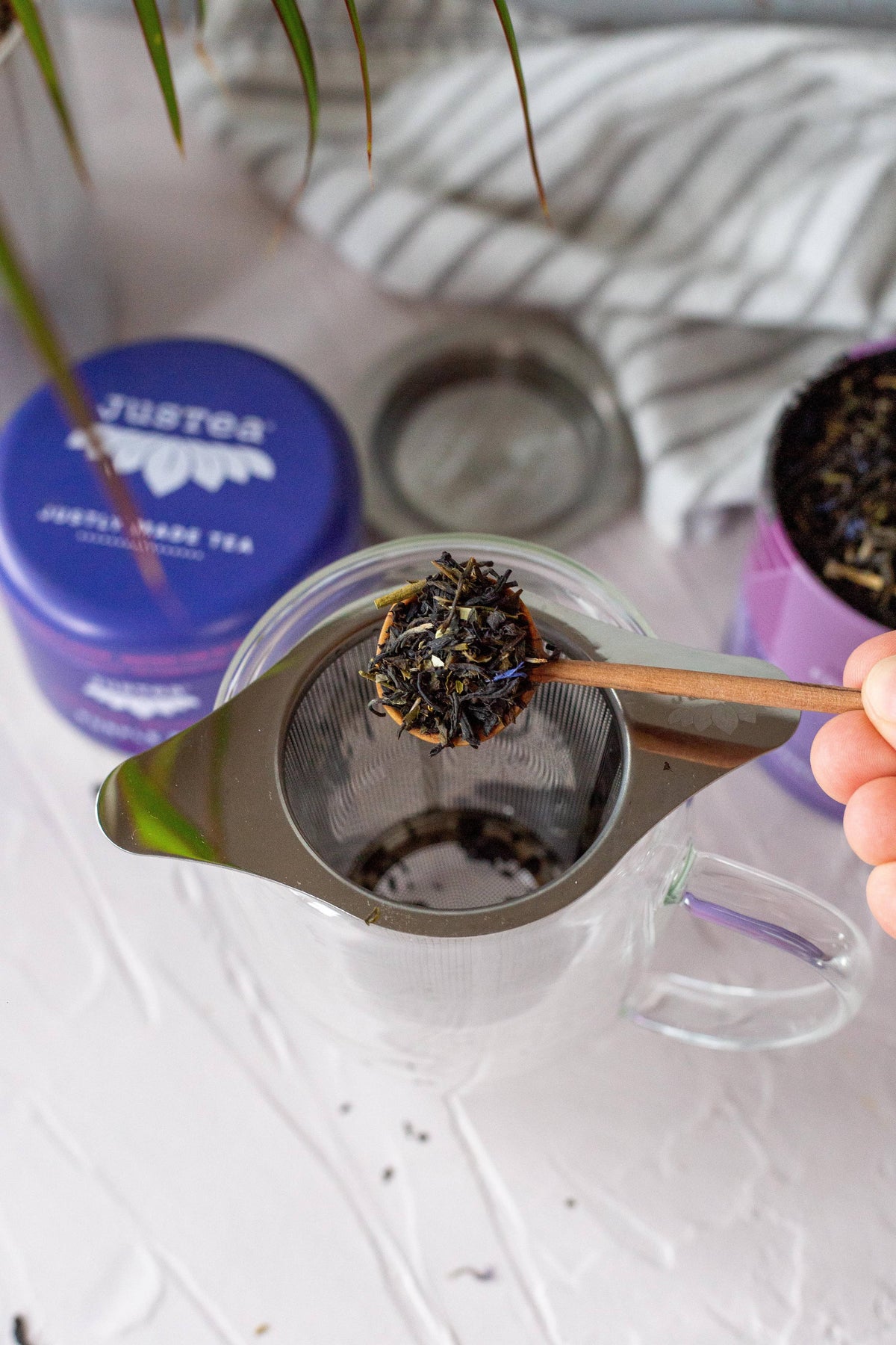 JusTea - Tea Infuser with Dual-use Coaster Lid - Tea Steeper Strainer