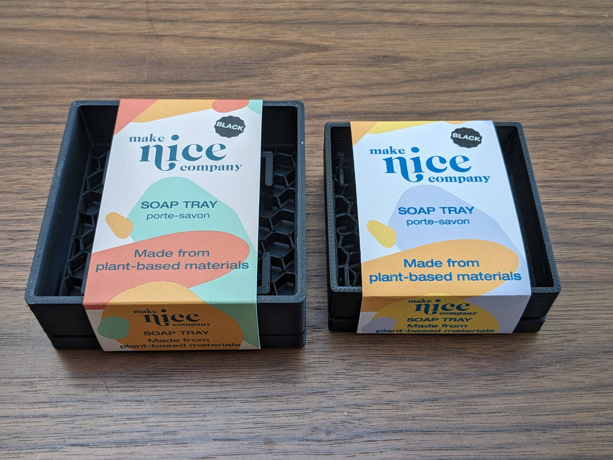 Make Nice Company - Soap Tray [Plant-based]: Black / Regular
