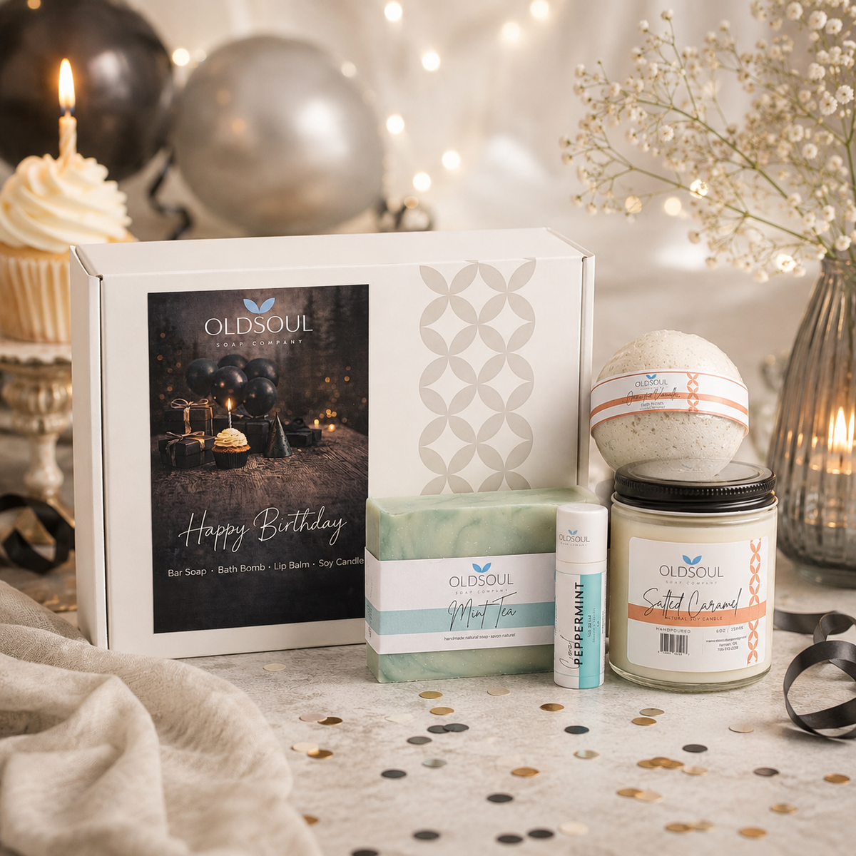 Old Soul Soap Company Inc. - Special Occasion Gift Box: Happy Birthday Yellow