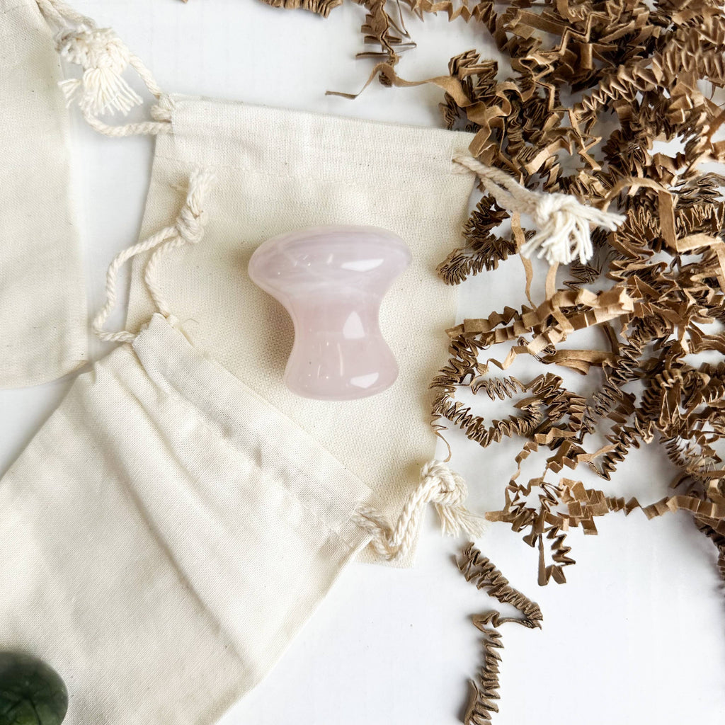 Smile Boutiques - Natural Mushroom Gua Sha Stone: Obsidian