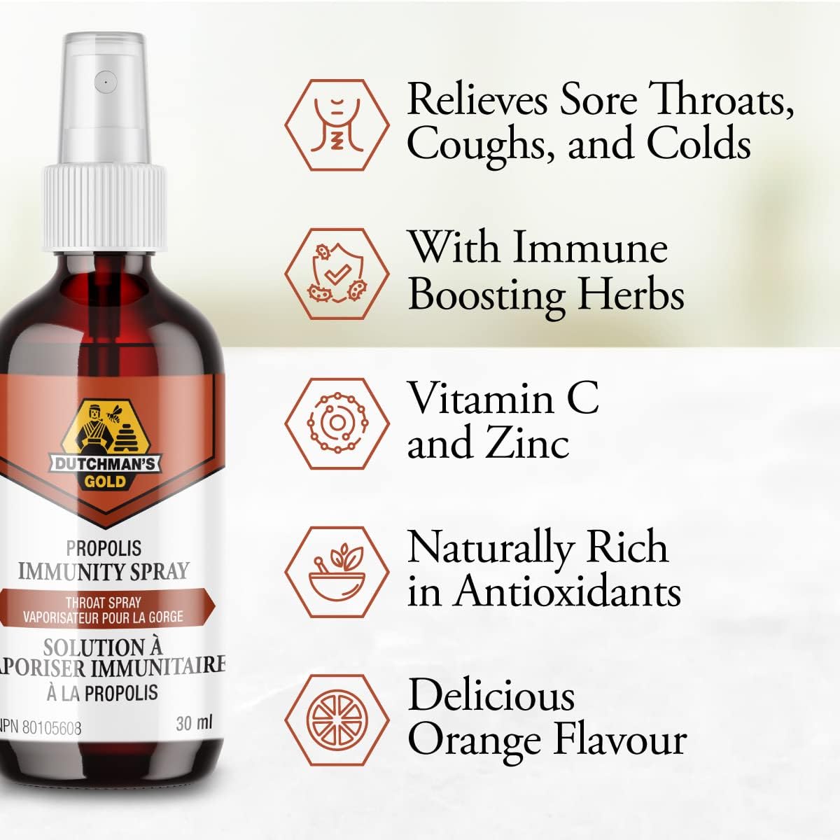 Dutchman's Gold Immunity Throat Spray 30ml