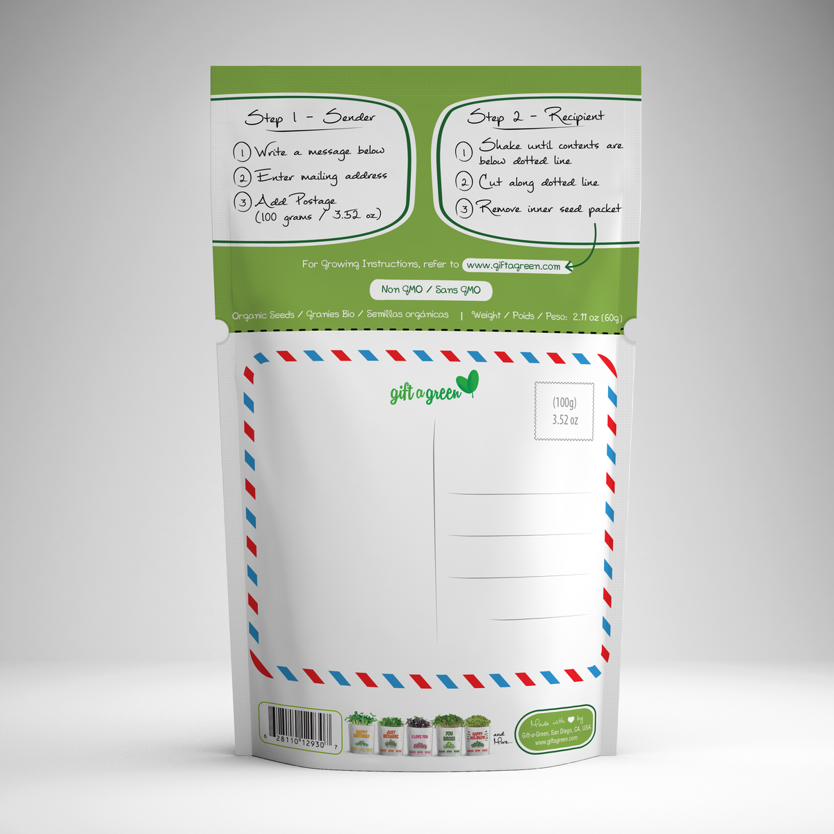 giftagreen - Blank - Write Your Own Message Greeting Card Pouch