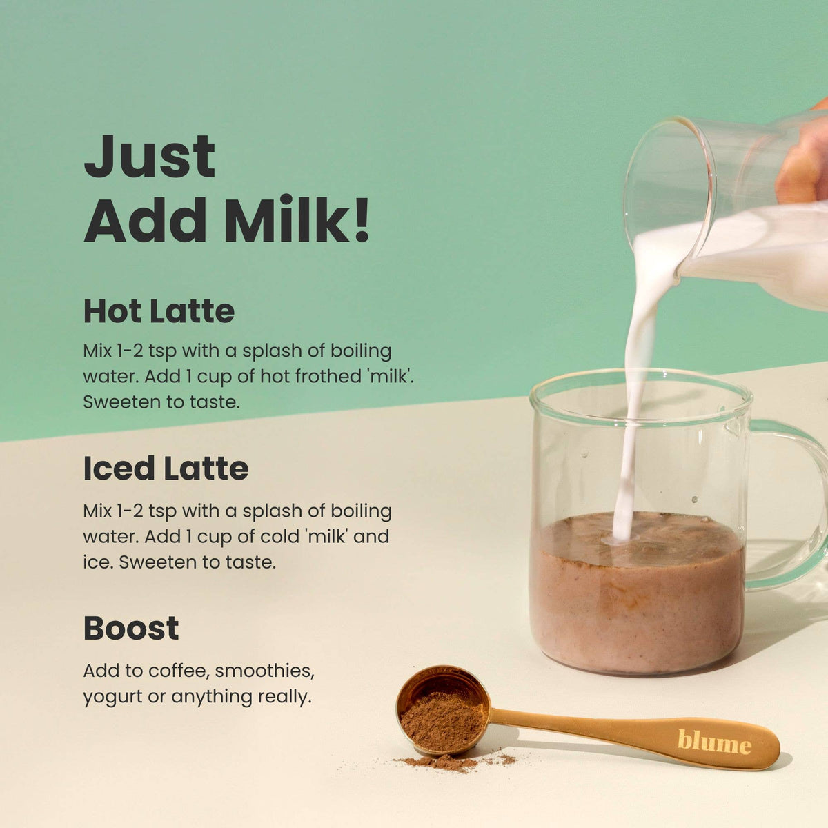 Blume - Superfood Latte Powder, Mint Cocoa Blend