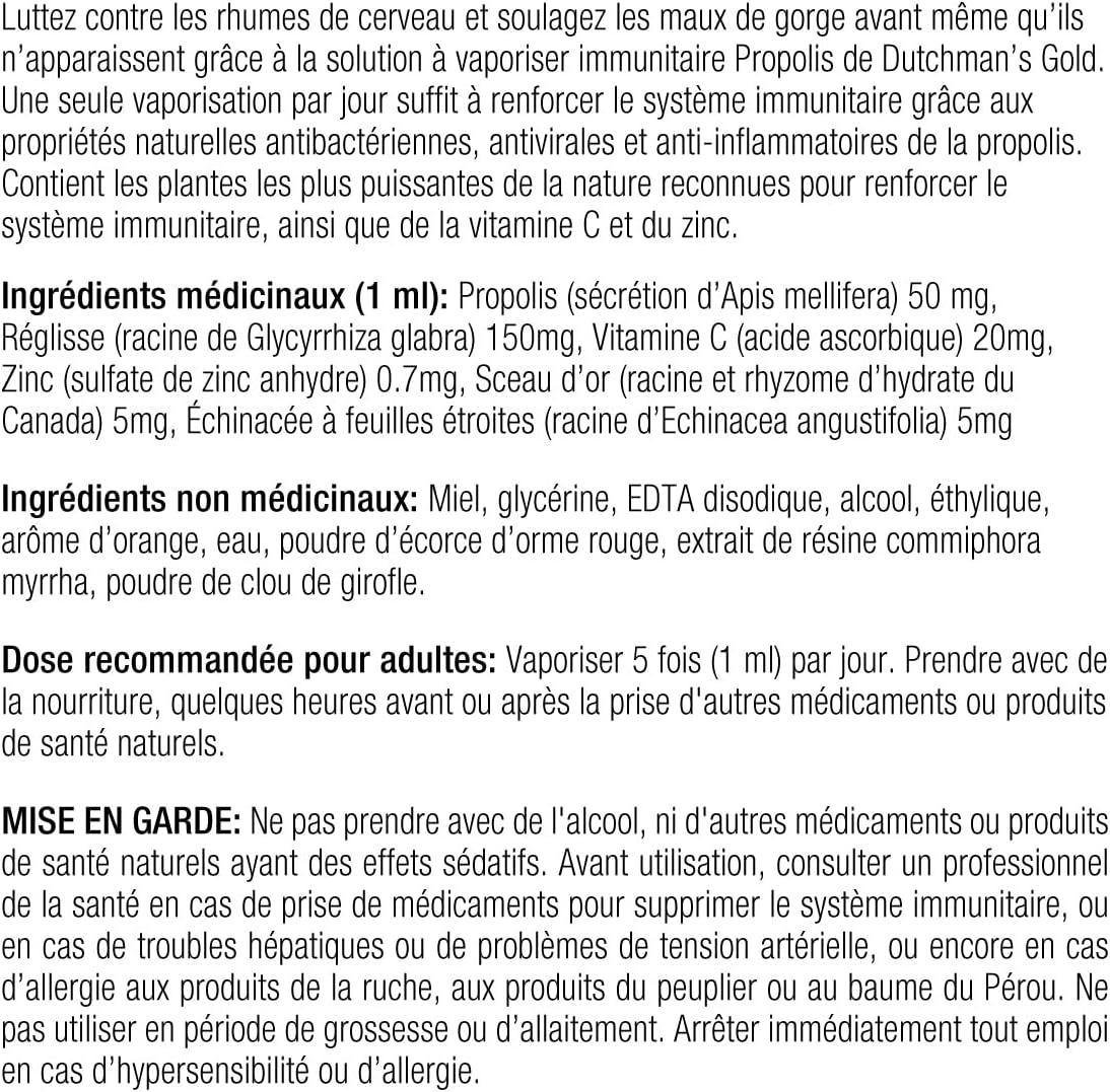 Dutchman's Gold Immunity Throat Spray 30ml