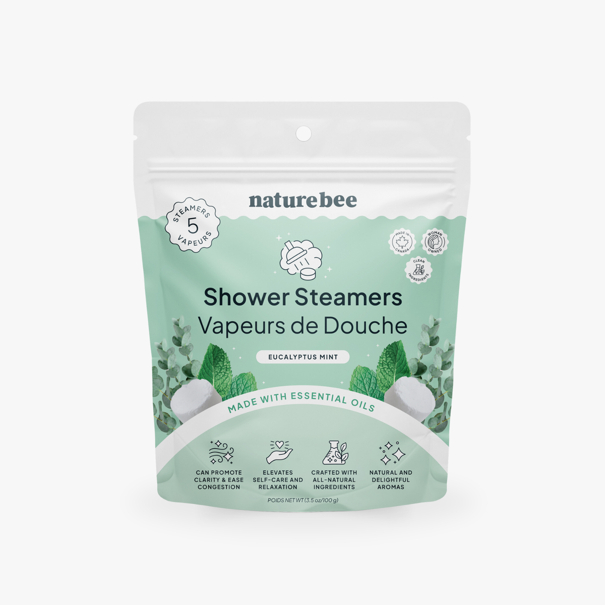 NATURE BEE - Refreshing Mint Shower Steamers | Nature Bee