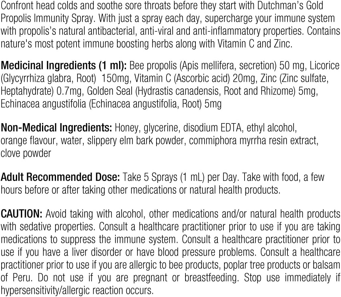Dutchman's Gold Immunity Throat Spray 30ml