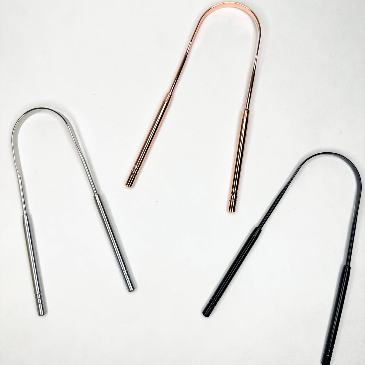 Smile Boutiques - Reusable Stainless Steel Tongue Scraper : 100% Pure Copper Scraper