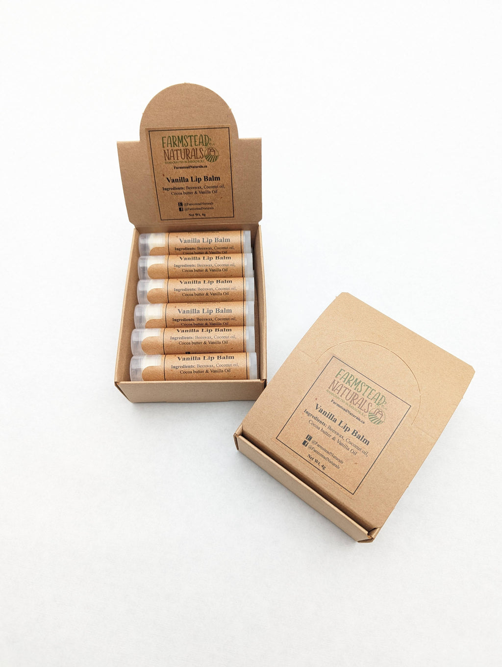 Farmstead Naturals - Natural Lip Balm | Bulk | Farmstead Naturals: Vanilla