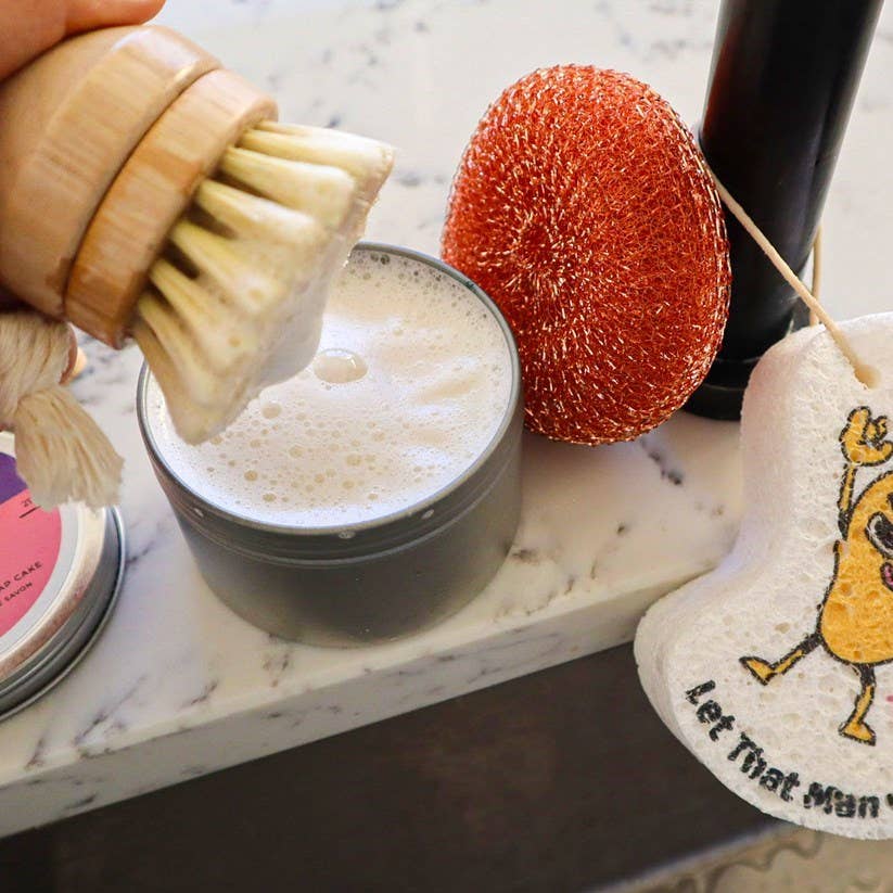 Plantish - Refillable Sisal Dish Hand Brush Refill (Brush Head Only): 3 Refills