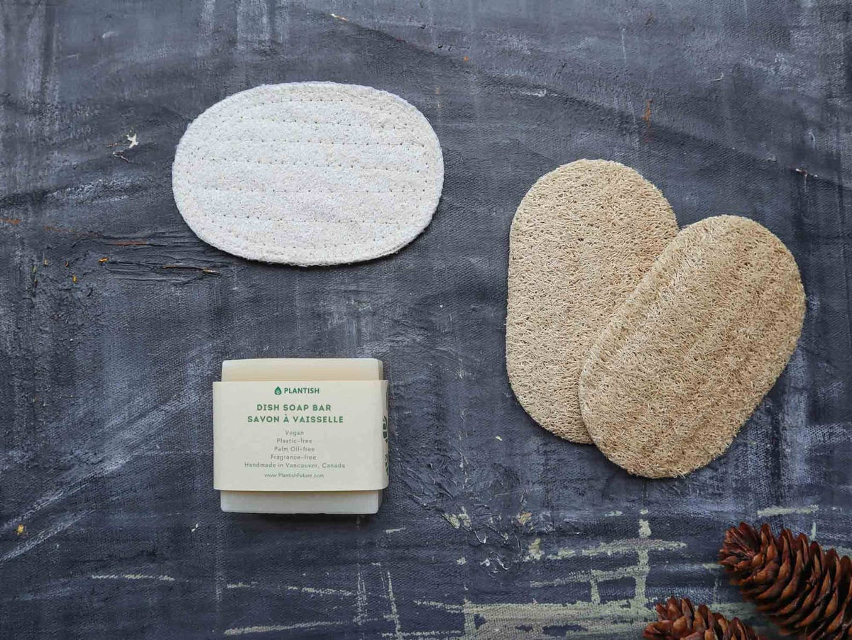 Plantish - Loofah Dishwashing Sponge: Set of 2 Sponges