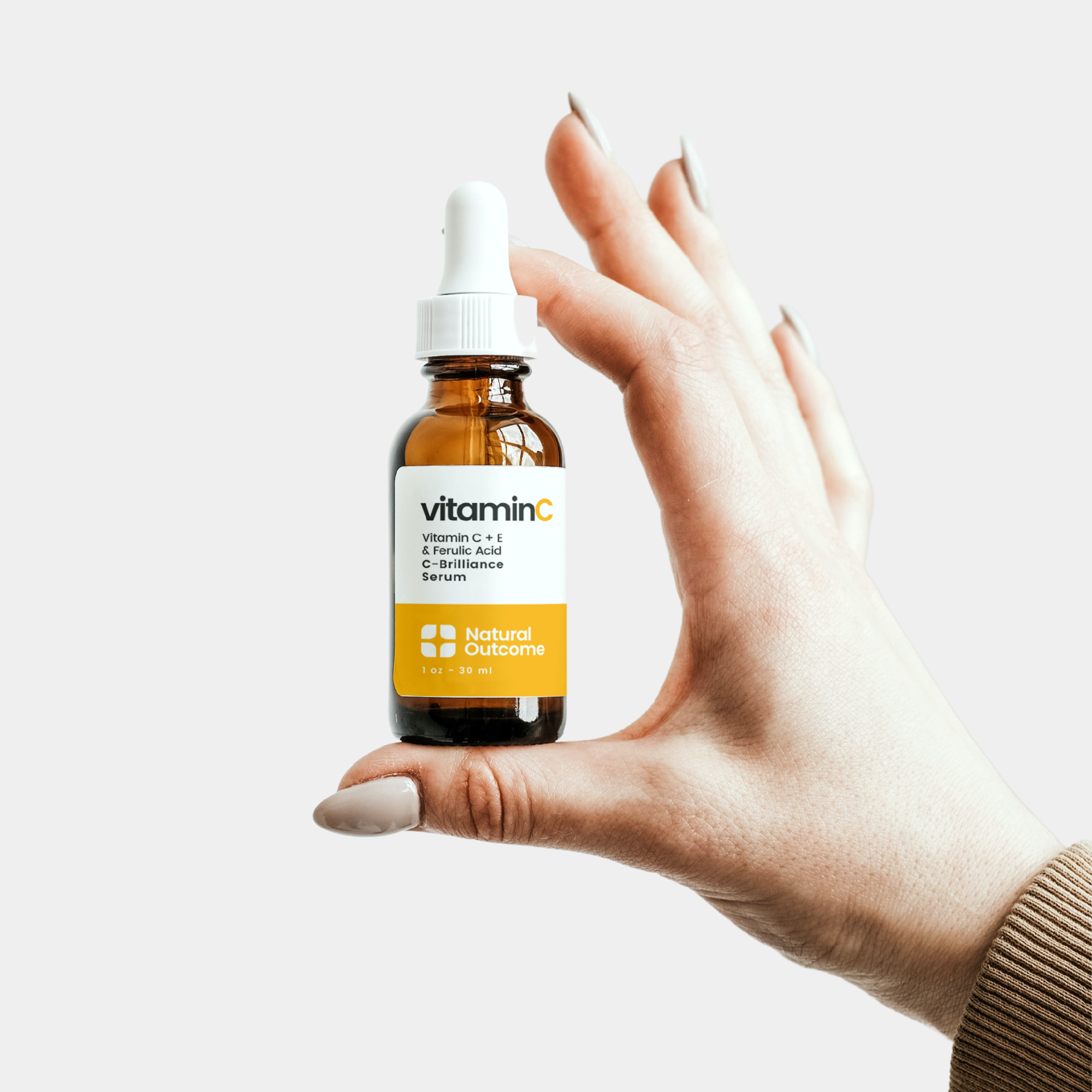 Natural Outcome Skincare - Vitamin C + E Serum with Ferulic Acid - C-Brilliance