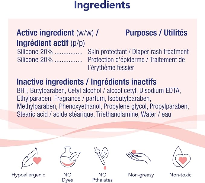 Barriere Silicone Skin Cream, Moisture Barrier Cream for Dry Skin, Eczema, Chafing, Incontinence & Adult Diaper Rash, 450g