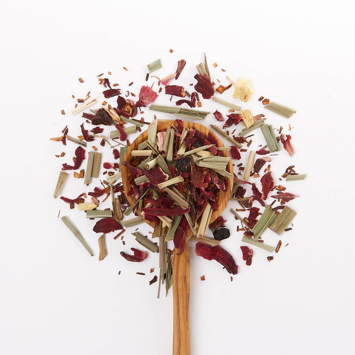 JusTea - Little Berry Hibiscus Tin & Spoon - Organic, Fair Herbal Tea