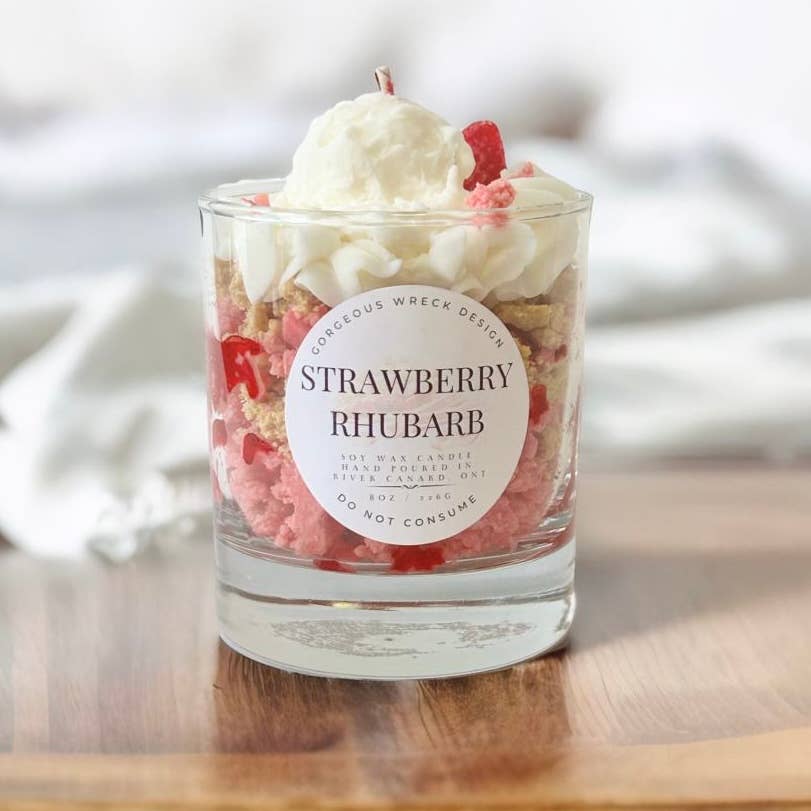 Gorgeous Wreck Design - Strawberry Rhubarb Dessert Candle 