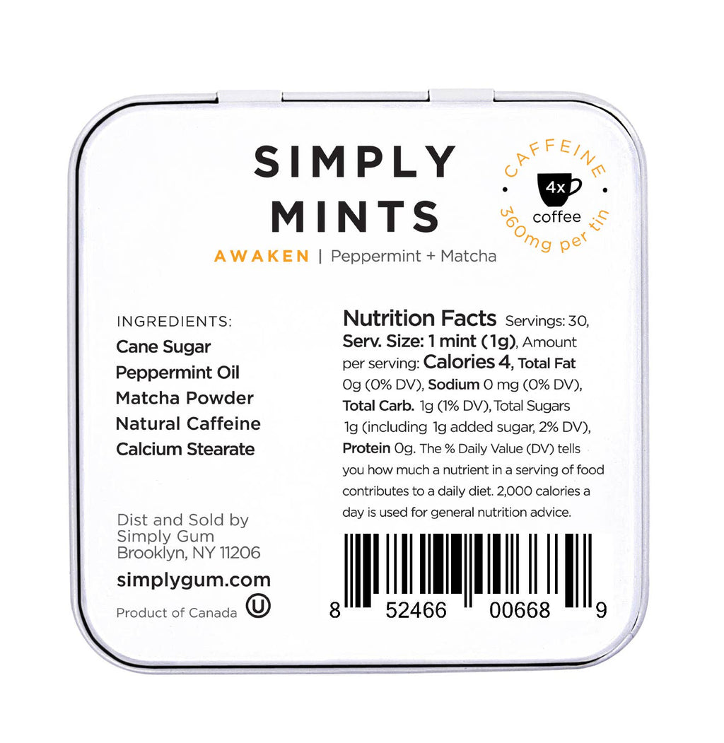 Simply Gum - Simply Mints - Awaken (Caffeine)