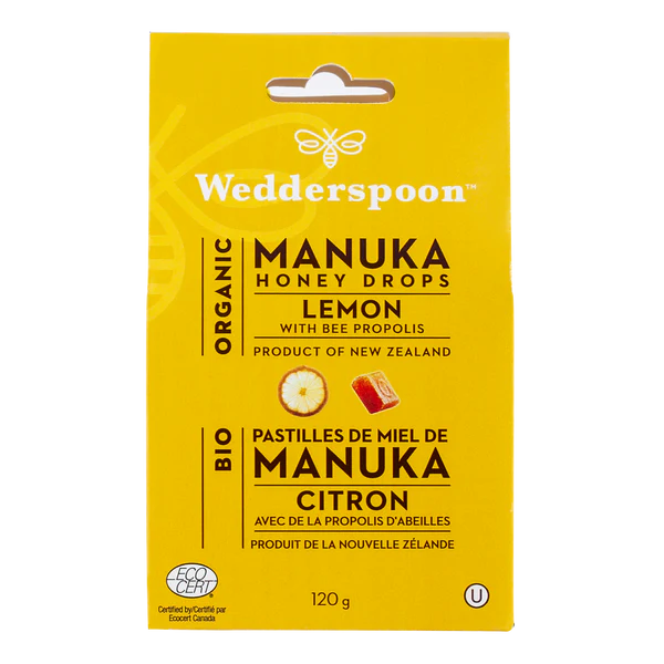 Organic Manuka Honey Drops - Lemon 120g