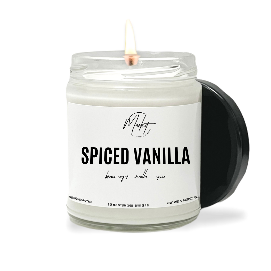 Market Candle Company - WINTER WHITE LABEL - SPICED VANILLA SOY CANDLE - WHOLESALE: GOLD
