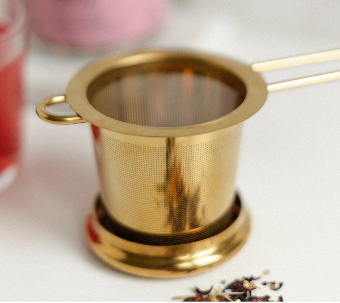 Lake & Oak Tea Co. - Gold Goddess Tea Strainer