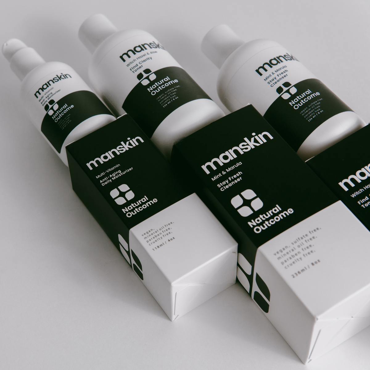 Natural Outcome Skincare - Man Skin Daily 3 Step Regimen Face Set