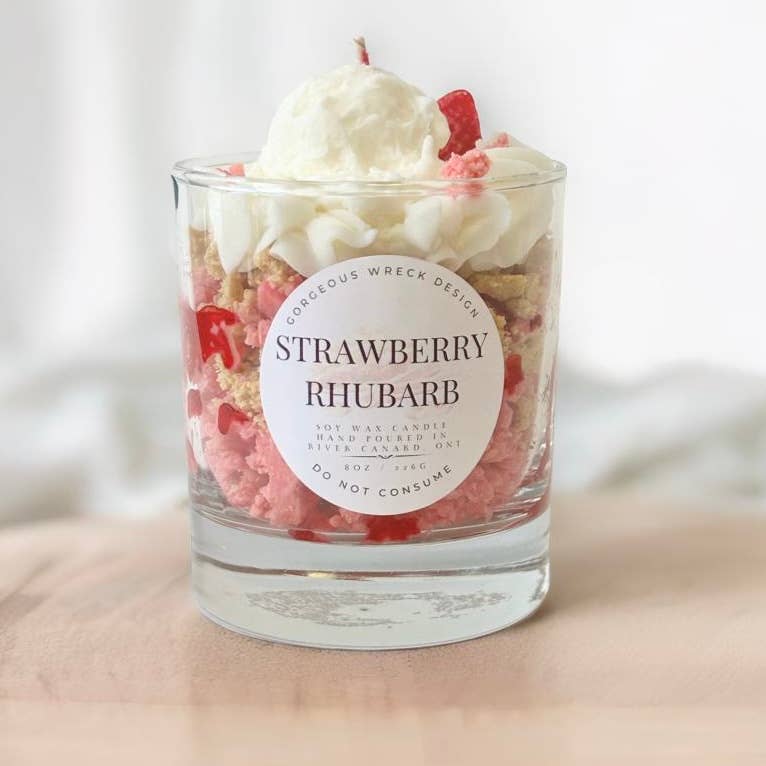 Gorgeous Wreck Design - Strawberry Rhubarb Dessert Candle 