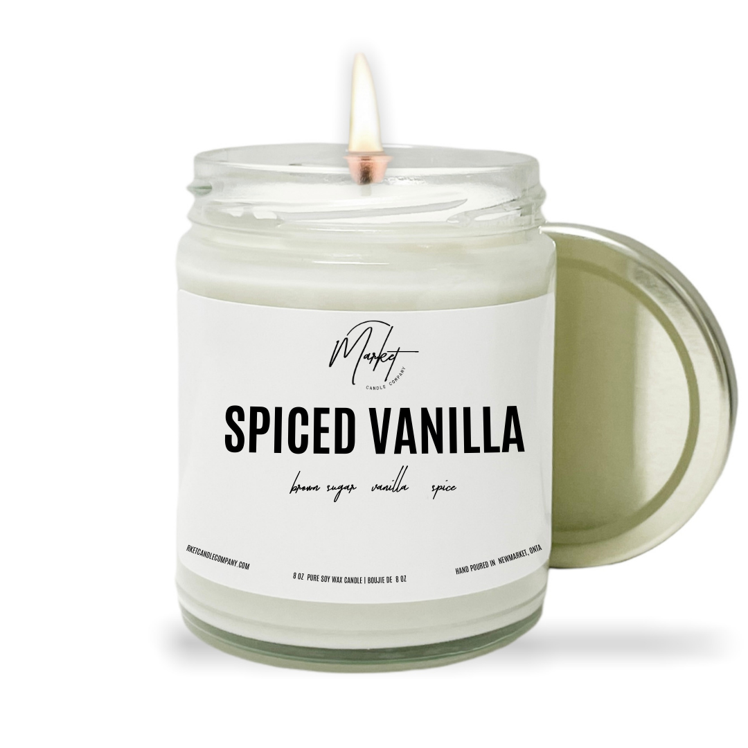 Market Candle Company - WINTER WHITE LABEL - SPICED VANILLA SOY CANDLE - WHOLESALE: GOLD