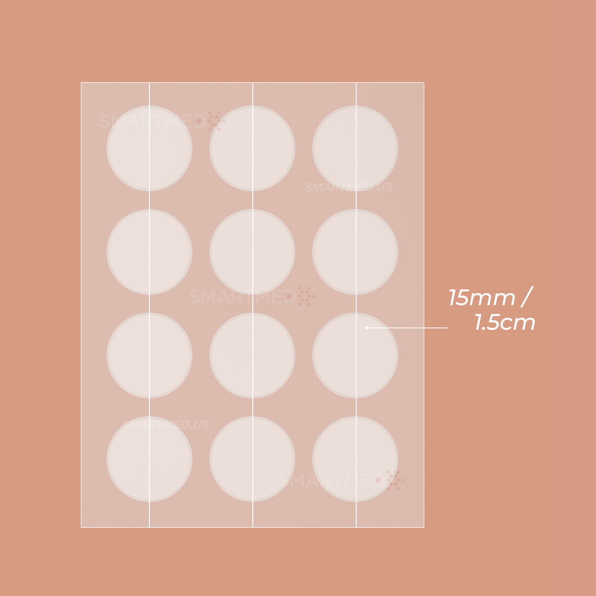 SMARTMED - Smart Cold Sore Large Treatment Patch with Lemon Balm Clear