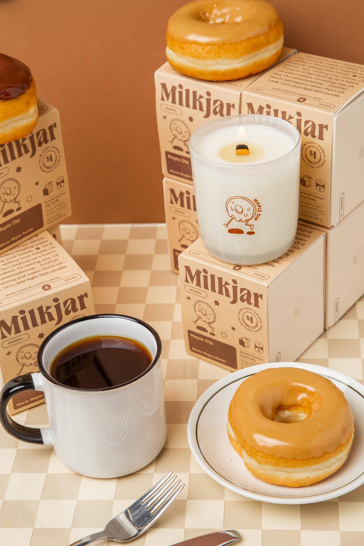 Milk Jar Candle Co. - Maple Dip - Warm Maple Butter Coconut Soy 8oz Candle