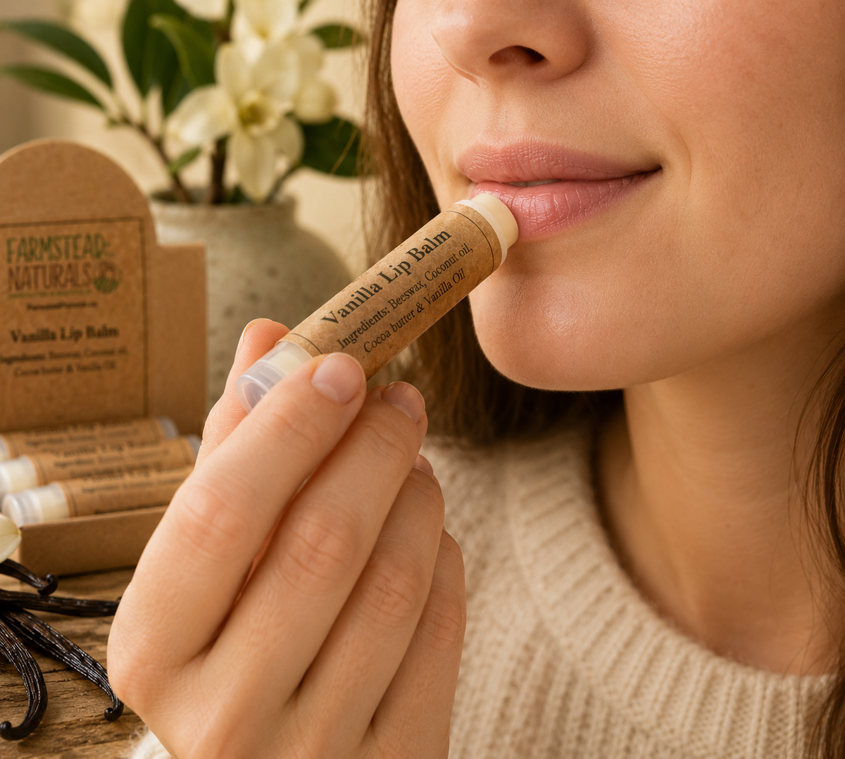 Farmstead Naturals - Natural Lip Balm | Bulk | Farmstead Naturals: Vanilla