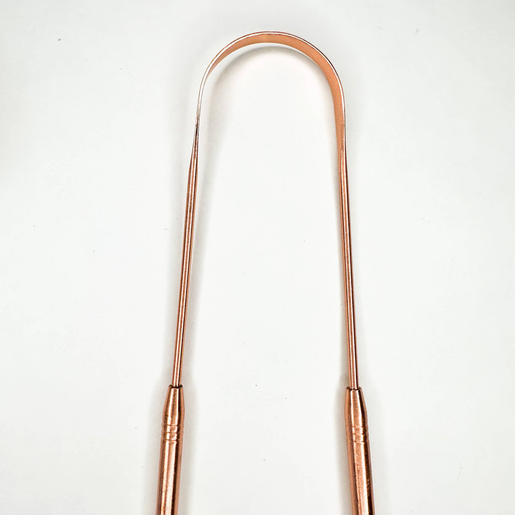 Smile Boutiques - Reusable Stainless Steel Tongue Scraper : 100% Pure Copper Scraper