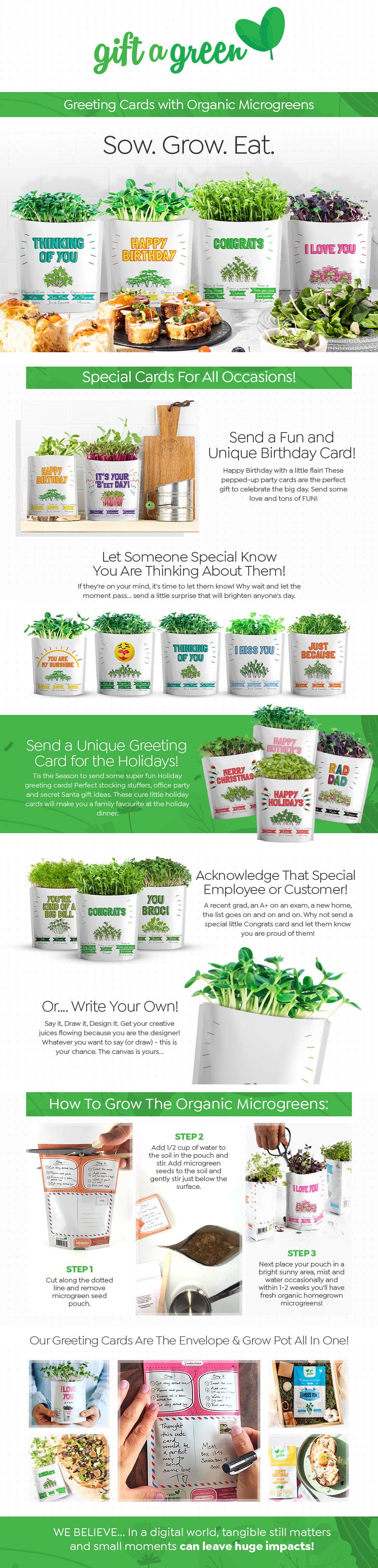 giftagreen - Blank - Write Your Own Message Greeting Card Pouch