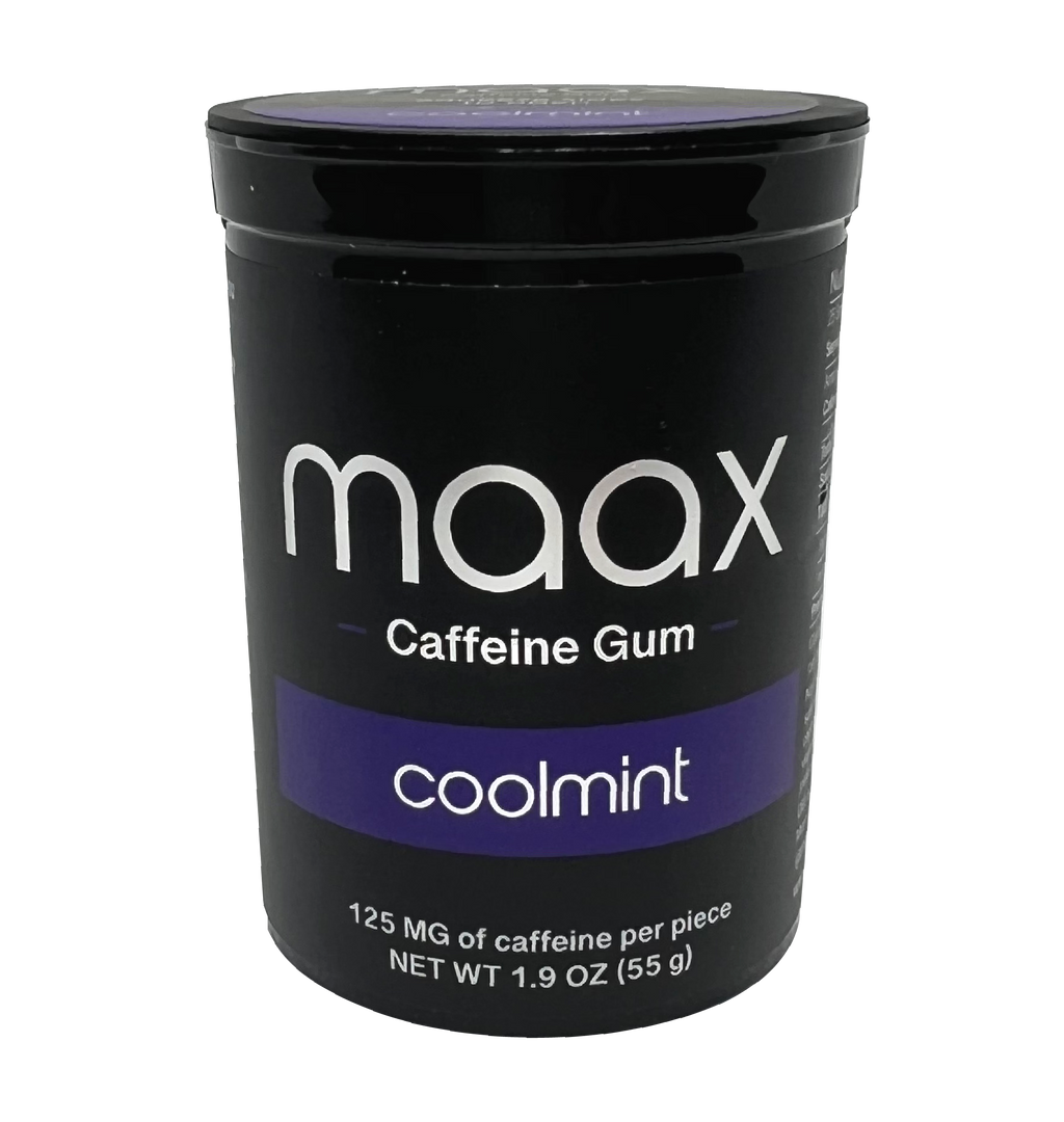 Maax Caffeine Gum | 125mg per piece | 25 pieces per bottle