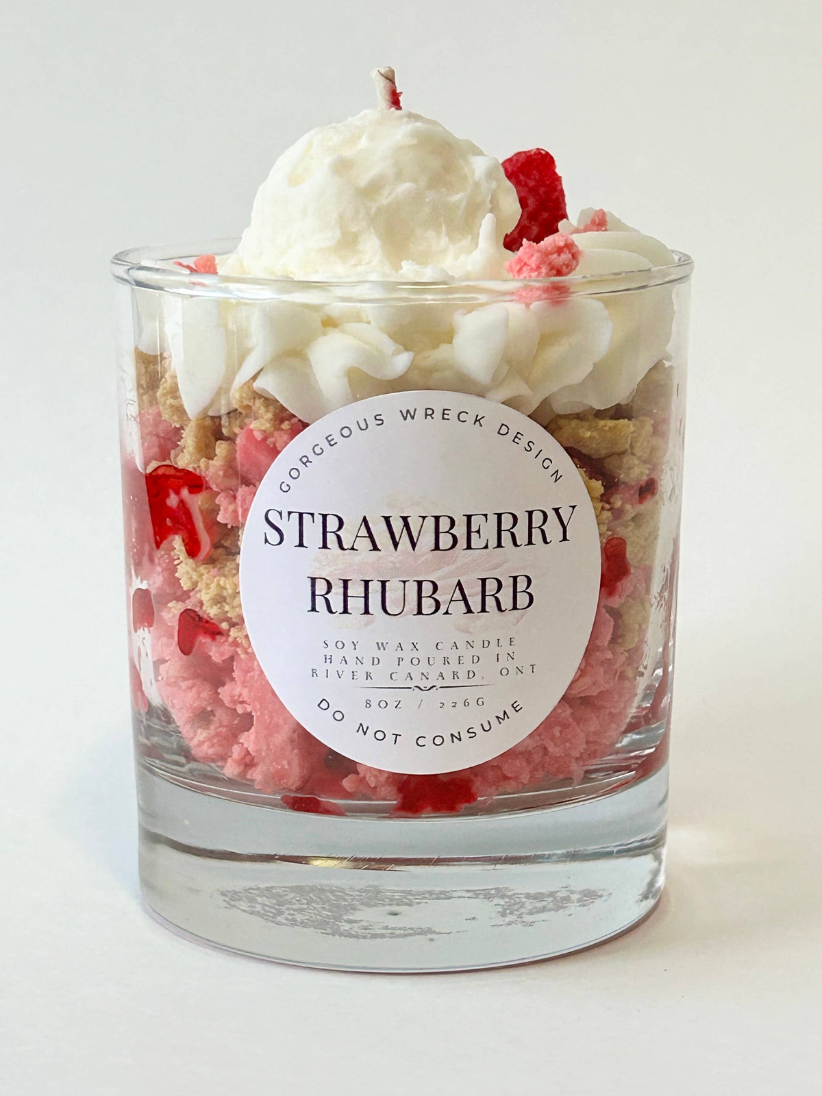 Gorgeous Wreck Design - Strawberry Rhubarb Dessert Candle 