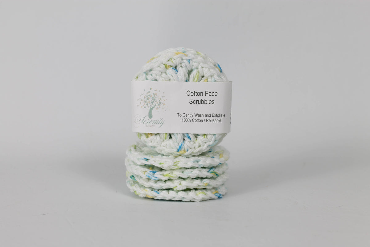 Serenity Soaps - Cotton Face Scrubbies: Confetti