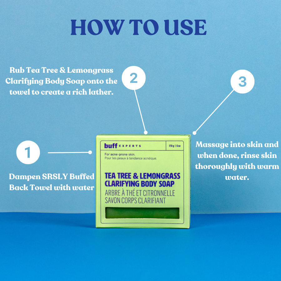 Buff Experts - 🇨🇦 - Tea Tree & Lemongrass Clarifying Body Soap- Treats Body Acne