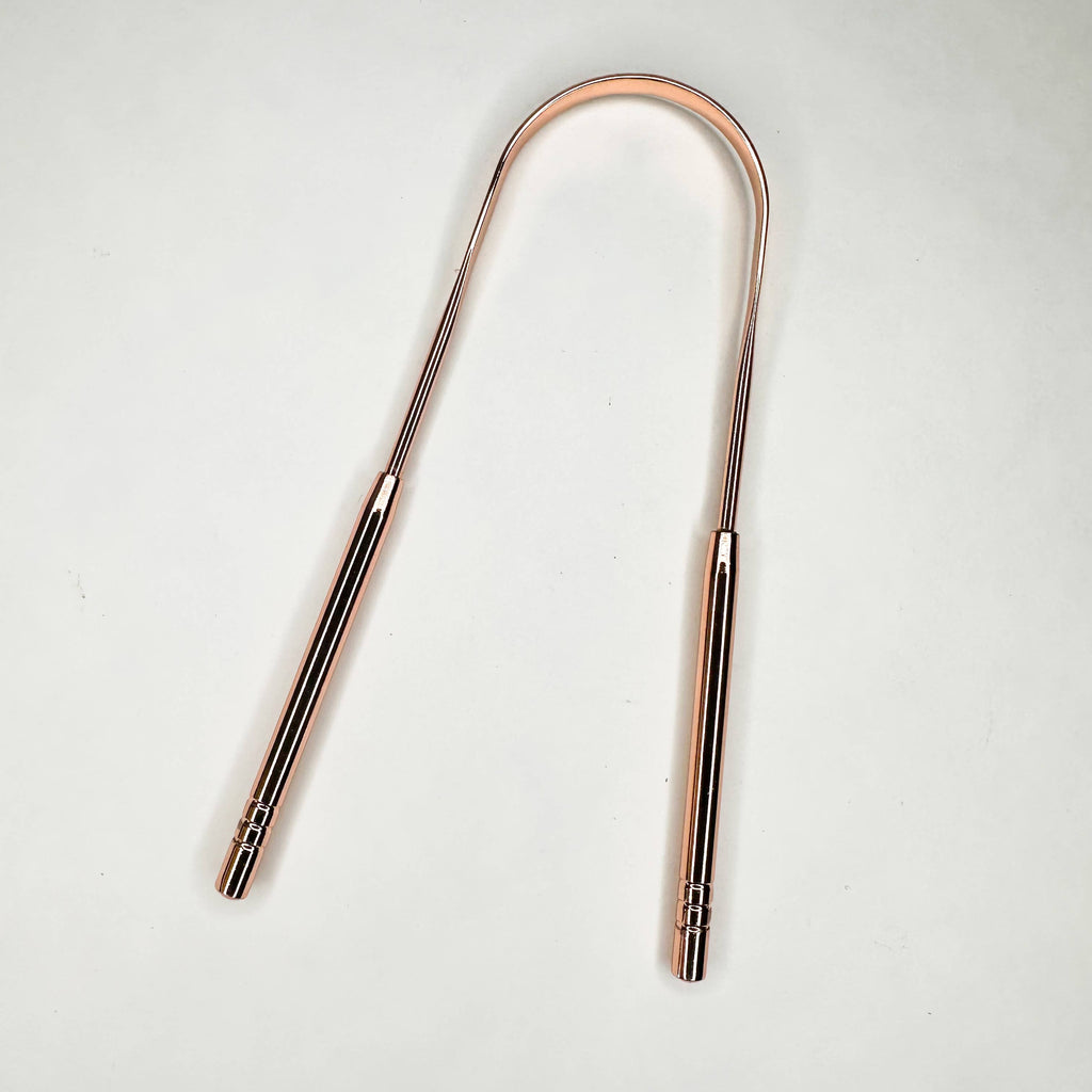 Smile Boutiques - Reusable Stainless Steel Tongue Scraper : 100% Pure Copper Scraper