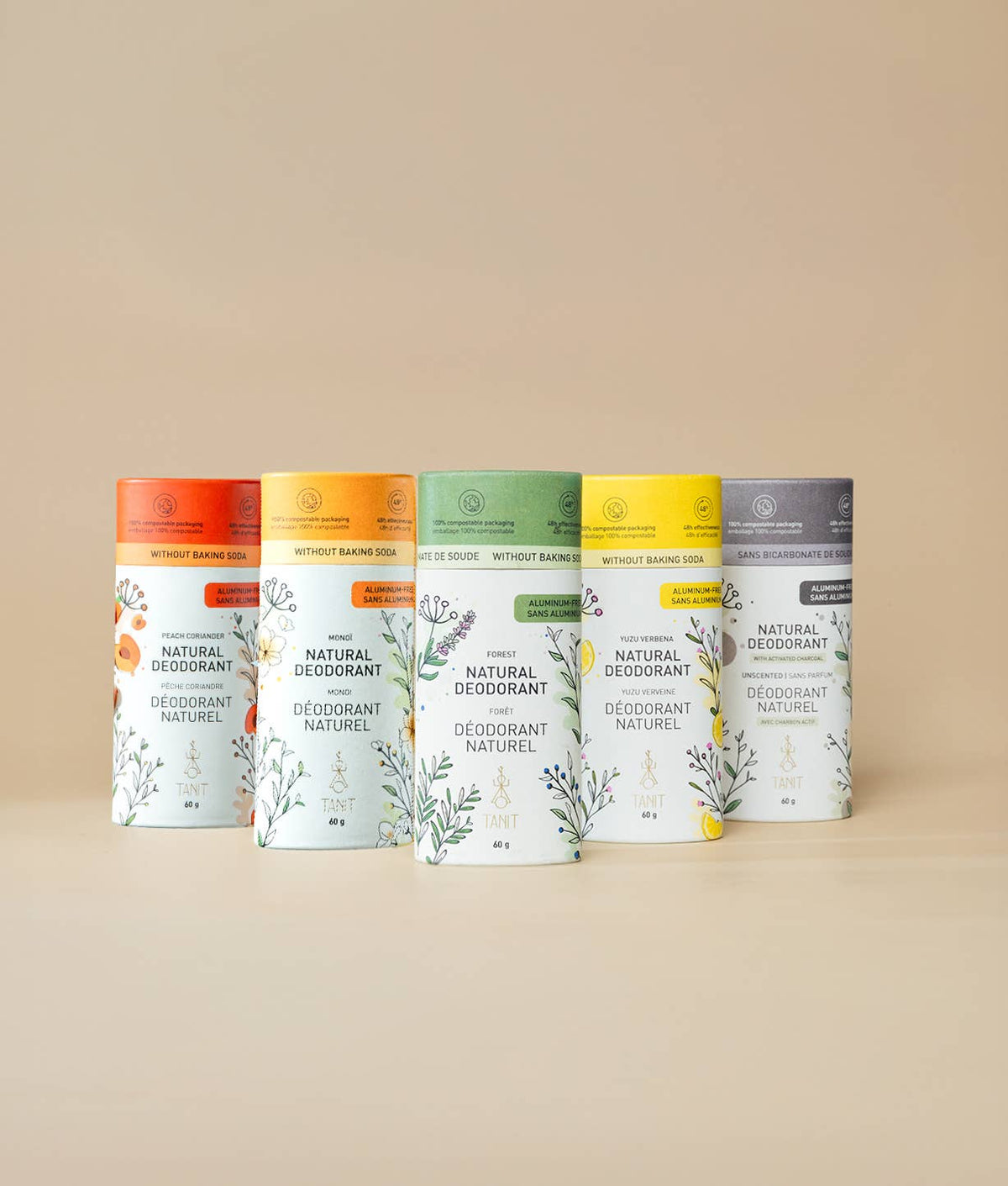 TANIT - Natural Solid Deodorant : Peach + Coriander