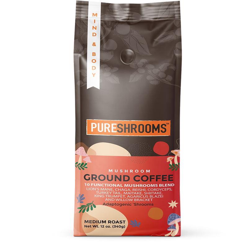 PureShrooms Inc. - PureShrooms Perfect 10 Mushroom Ground Coffee