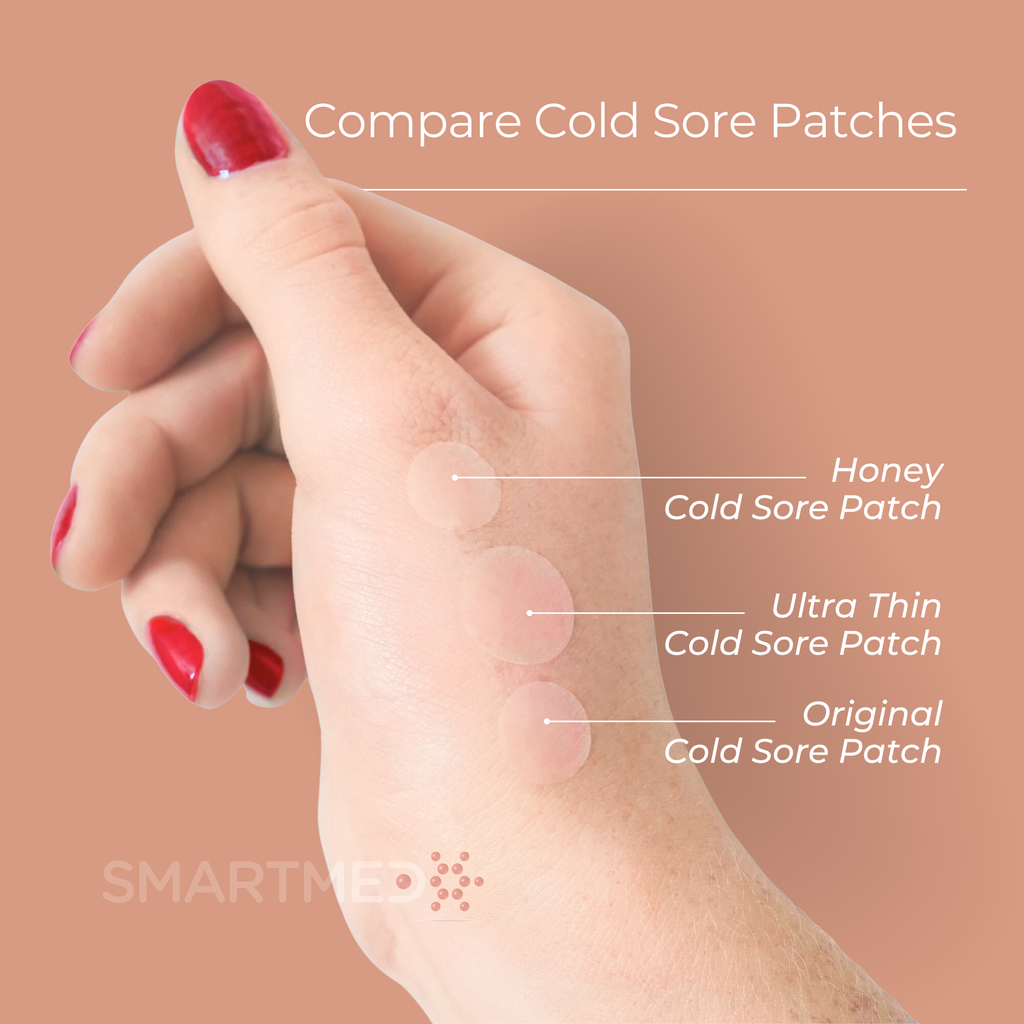 SMARTMED - Smart Cold Sore Large Treatment Patch with Lemon Balm Clear